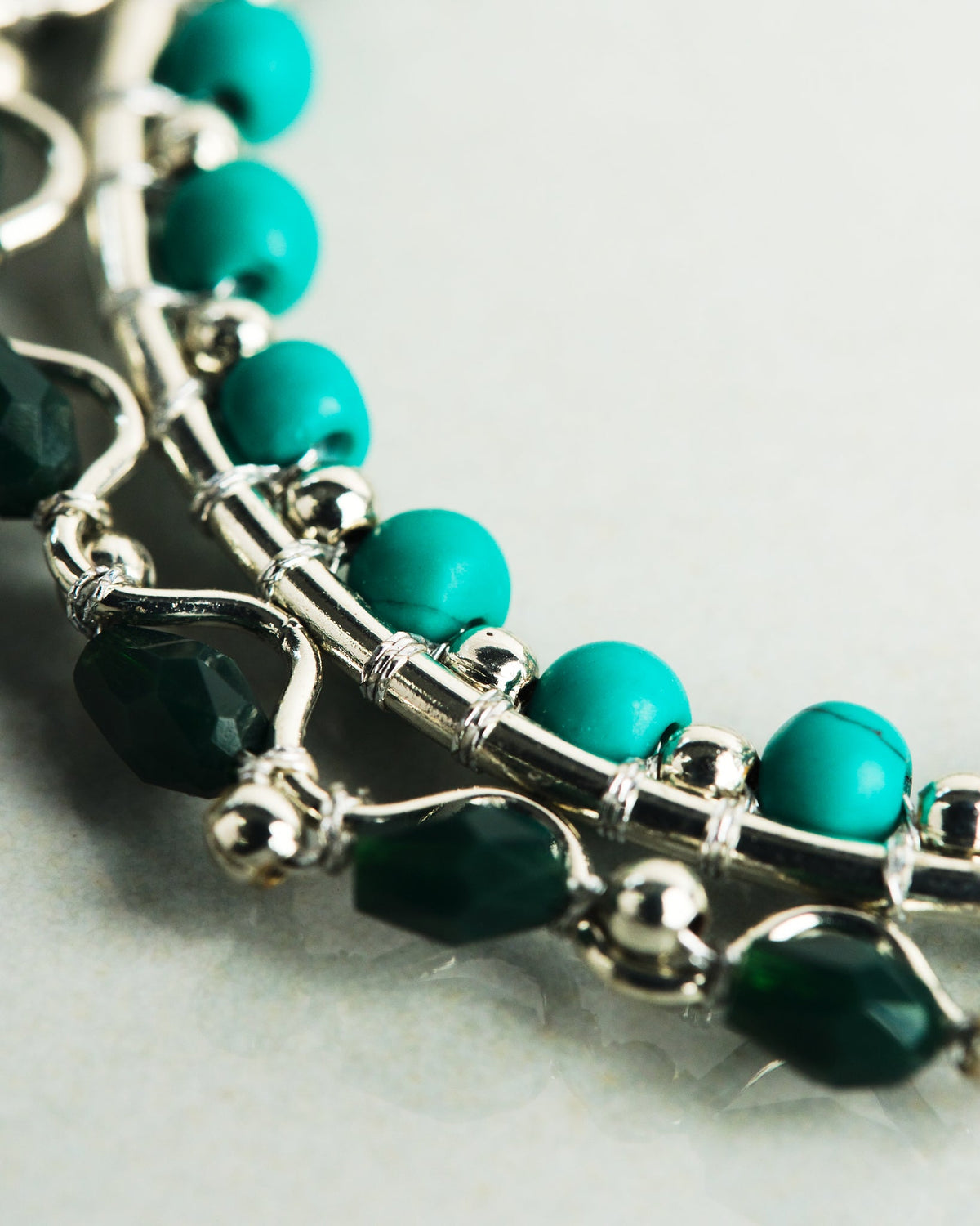 Turquoise Stone Hoops