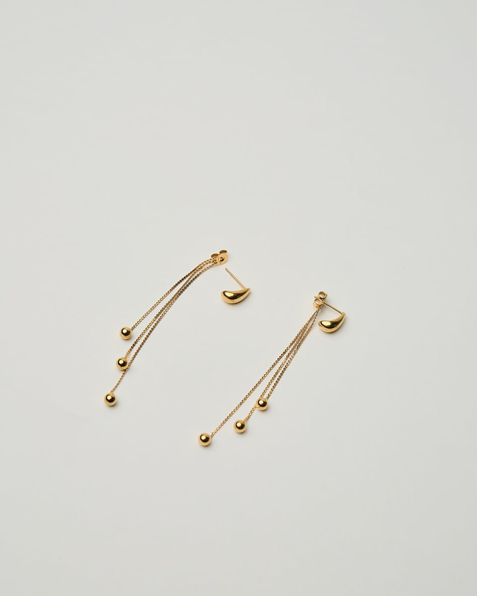 18K Plated Back Dangle Earrings