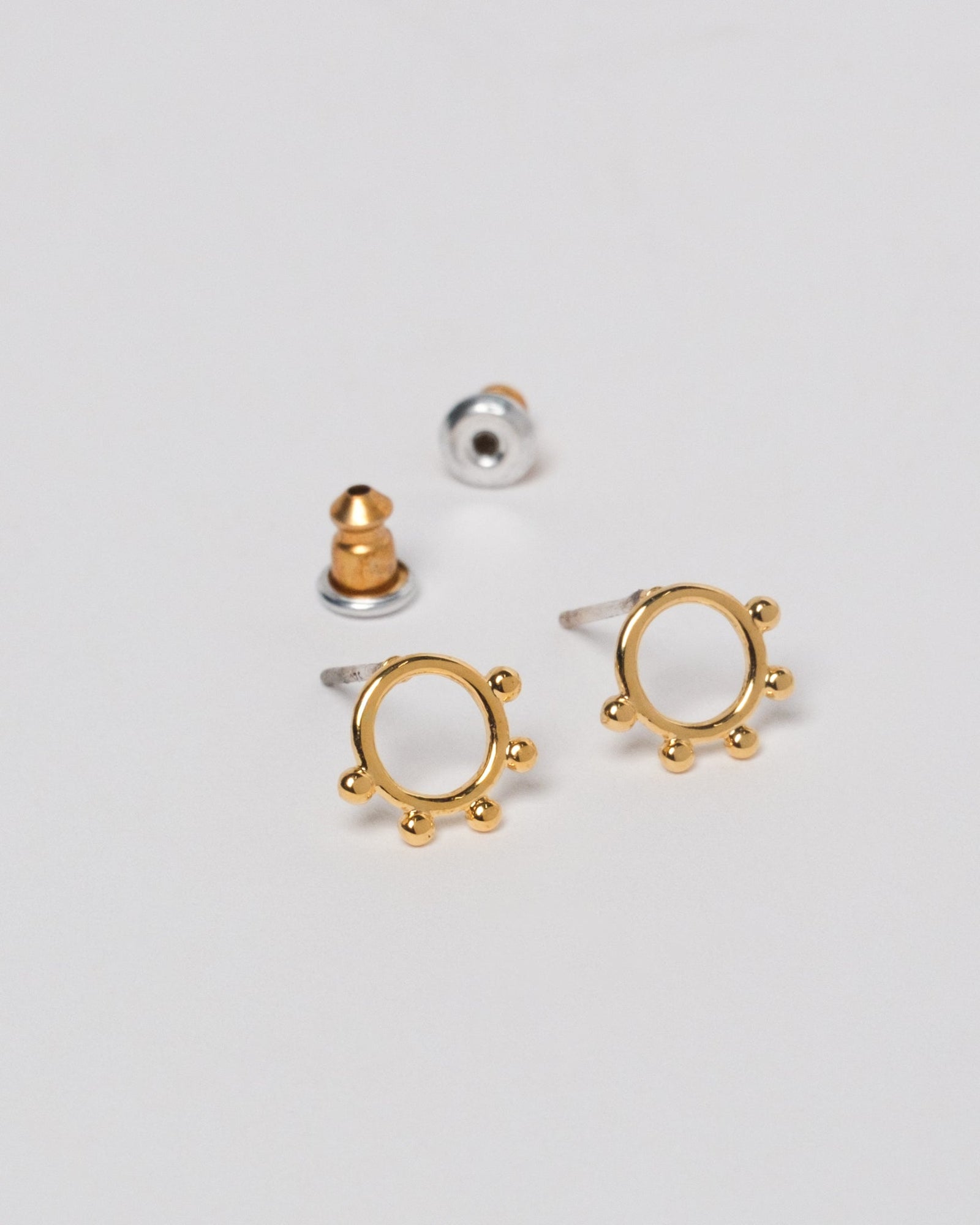 18K Plated Five Dots Earring