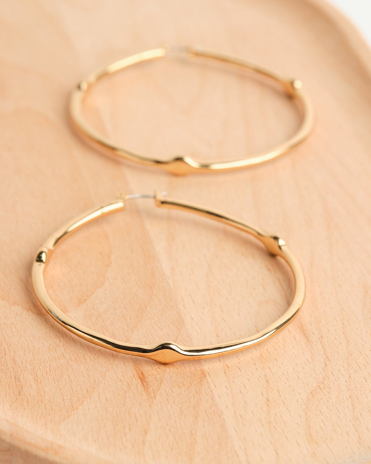 16K Plated Cast Hoop Earrings