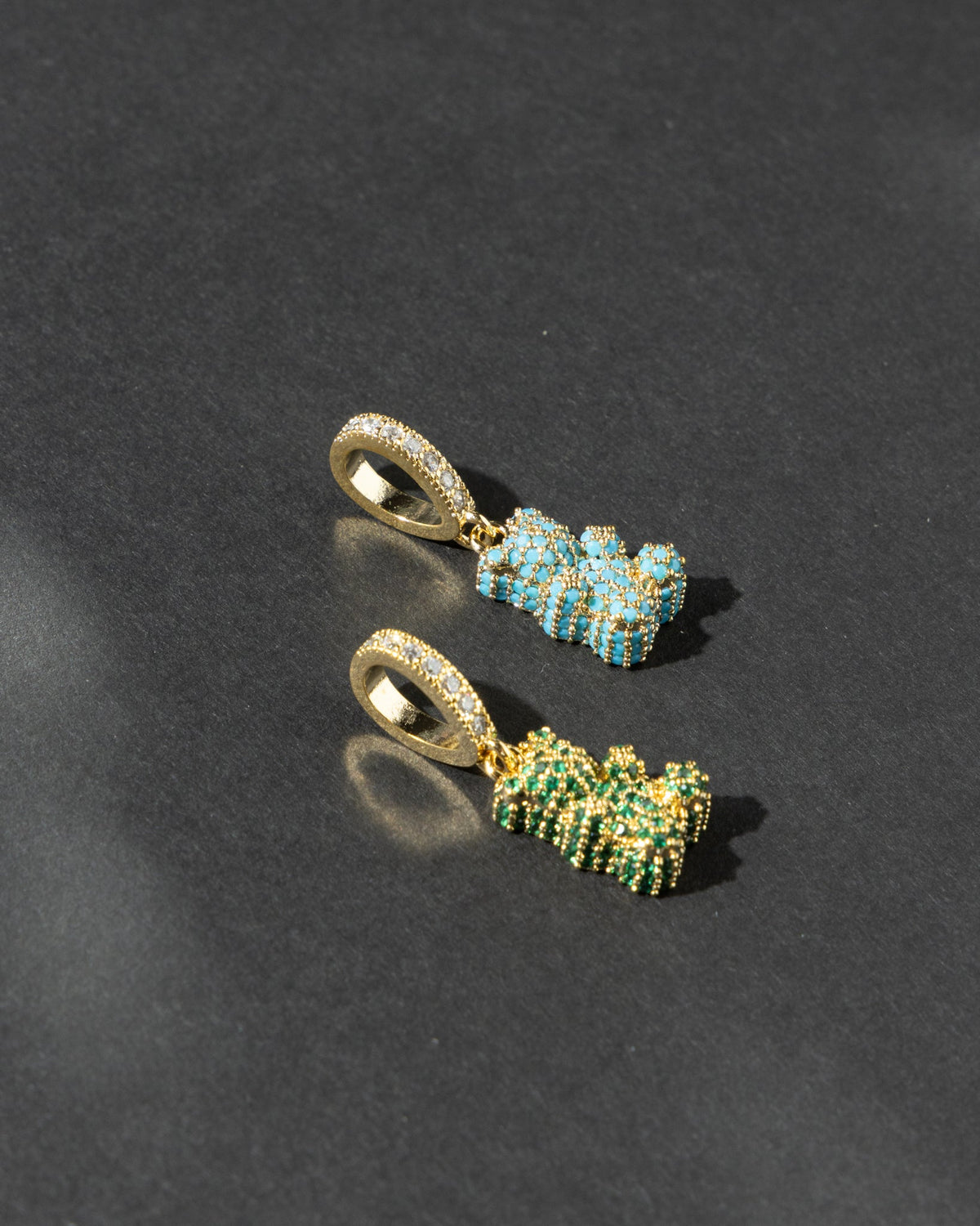 16K Plated Bling Bear Charm