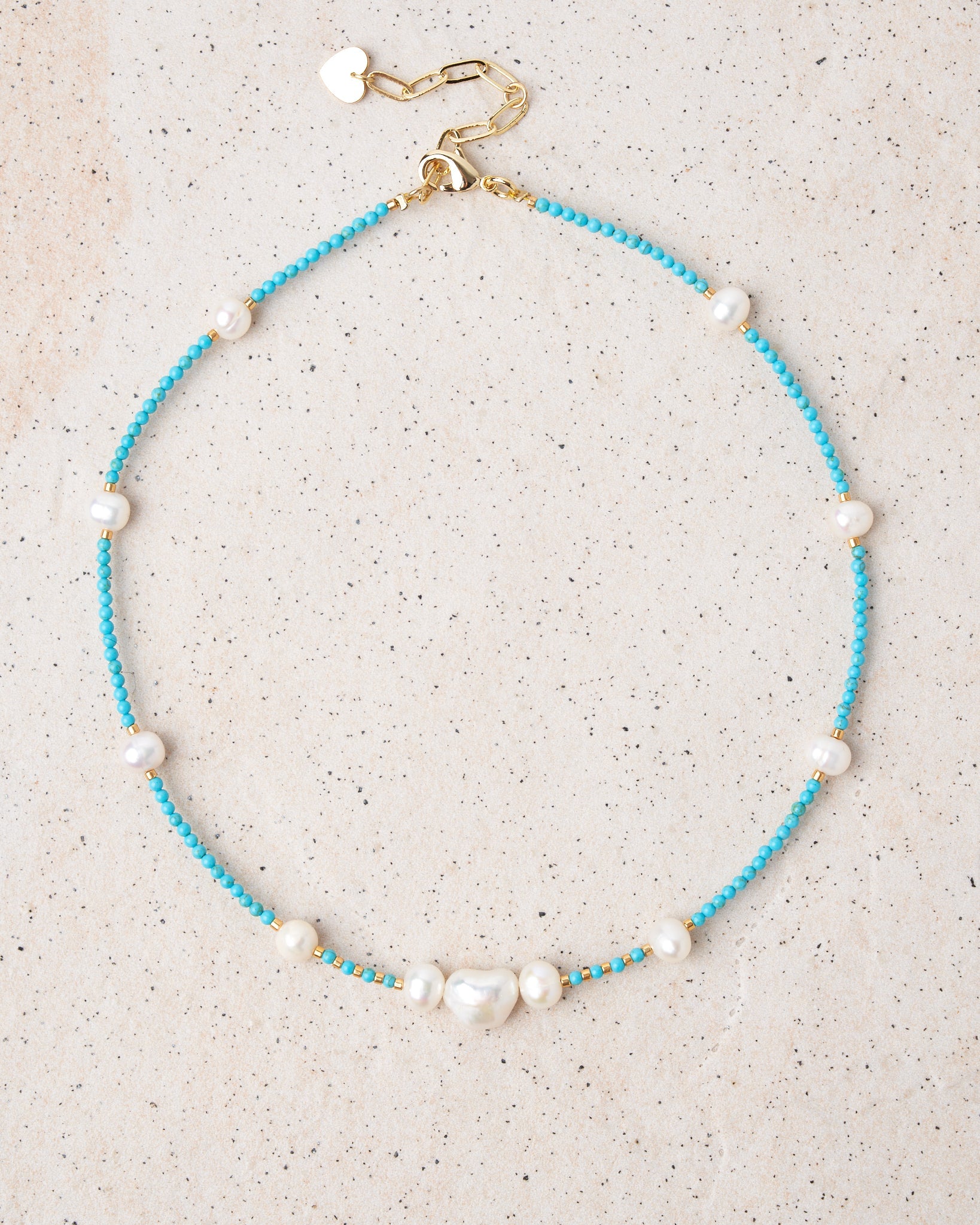 Baby Blue Pearls Necklace