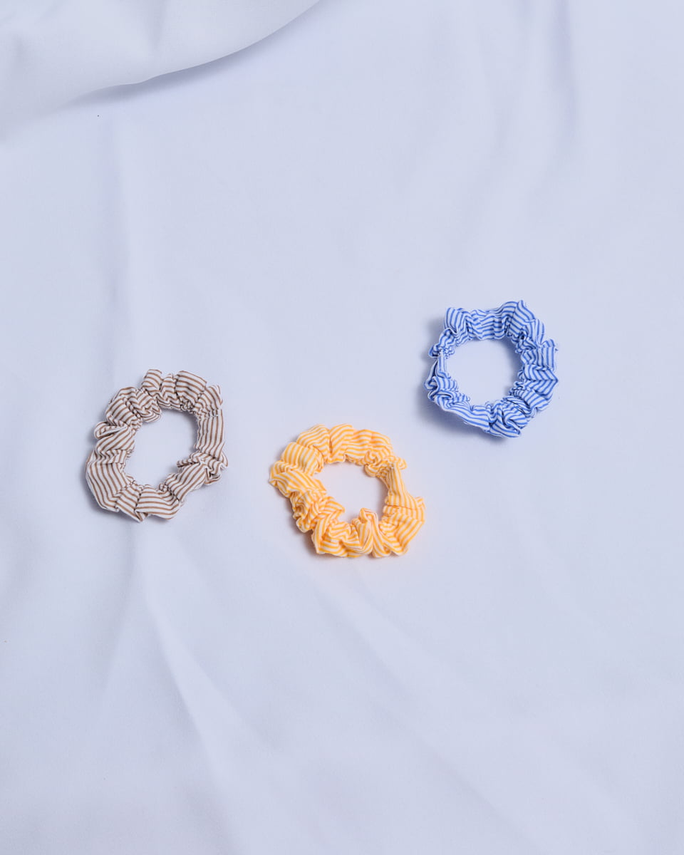 Stripes Mini Scrunchie Trio